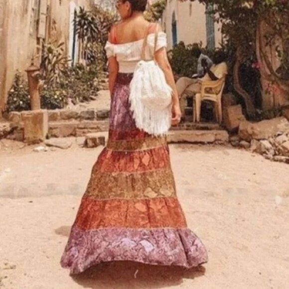 Anthropologie Rust Knit Colima Maxi Dress | Size S - Picture 16 of 16